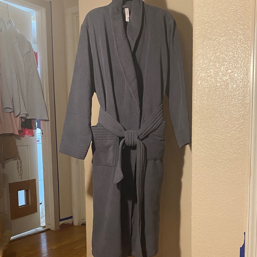 Auden Women’s Slate Gray Belted Robe perfect for relaxing.